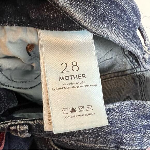 MOTHER High Waisted Looker Jeans in Here Kitty, Kitty Glitter Racer Size 28 - Picture 6 of 9